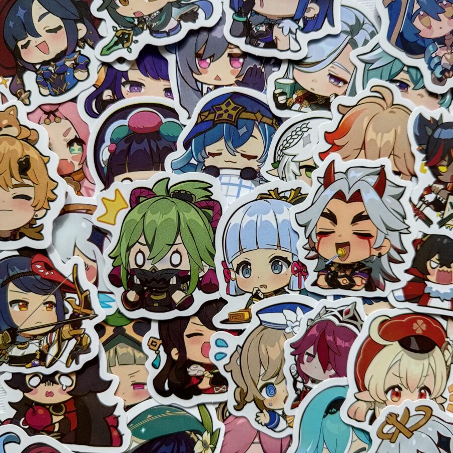 Genshin Impact Anime sticker 5x5cm, random