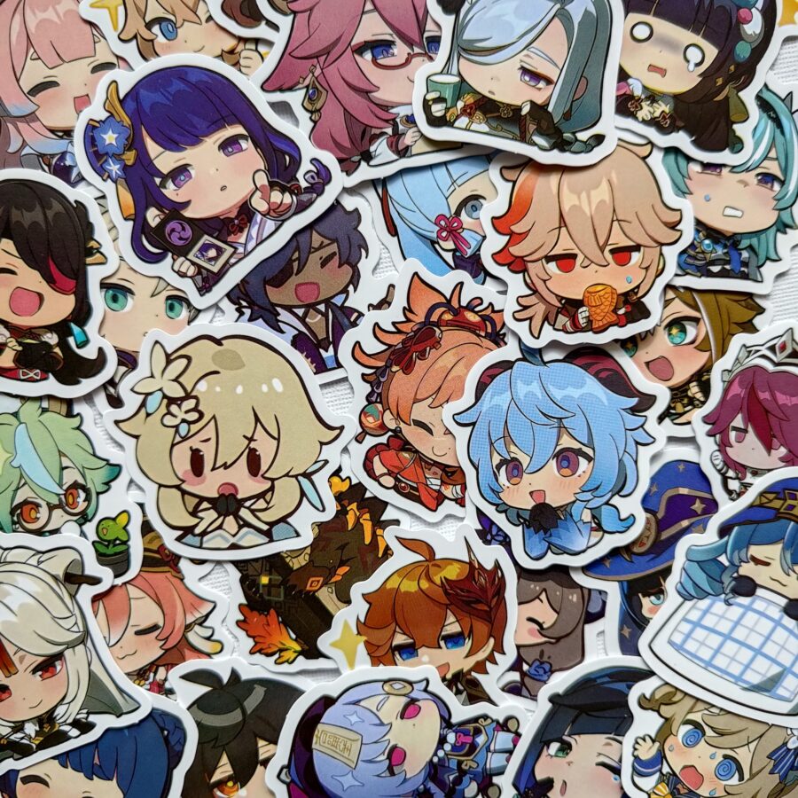 Genshin Impact Anime sticker 5x5cm, random - Image 2