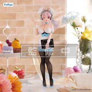 Super Sonico BiCute Bunnies Figure Waitress Light Blue Color Ver. Originaalfiguur 28cm