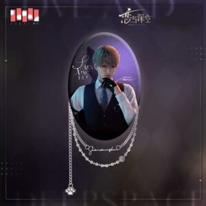 Love and Deepspace - Ovaal Metall Chain Rinnamärk Xavier 9cm