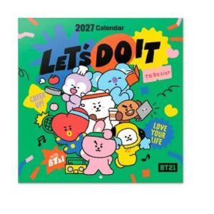 [EELTELLIMUS] BT21 Wall Calendar 2027 30 x 30 cm