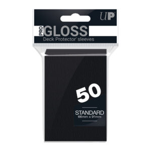 UP - Standard Sleeves Black [Gloss] (50 Sleeves)