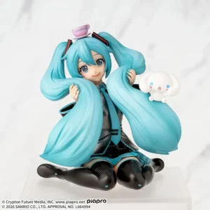 Hatsune Miku x Cinnamoroll Premium Perching Mofutto Fluffy Ver. Original Figure 10 cm